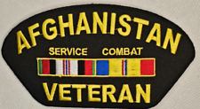 Afghanistan Service Combat Veteran 5 Inch x 2.5 Inch Patch *Made In USA* picture