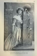 1907 Vintage Magazine Illustration Actress Gabrielle Ray picture