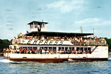 Postcard Chrome The Empress Boat Lake West Okoboji posted 1964 people on ship picture