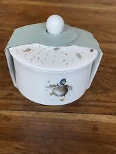Wrendale by Royal Worcester Hannah Dale Covered Sugar Bowl Pot  Waddle Duck 4” picture
