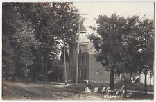 1908 Bethel, Ohio - REAL PHOTO Church Building - Vintage Postcard picture