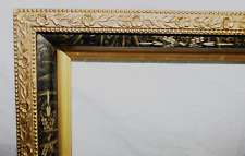 ANTIQUE FITS 8 X 10 GOLD GILT PICTURE FRAME EASTLAKE ETCHED WOOD FINE ART ORNATE picture