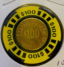 Sharkey's Nugget Casino Gardnerville Nevada 100 Dollar Gaming Chip as pictured picture
