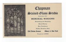 Early 1900's Trade Post Card Chapman Stained Glass Studio, Memorial Windows picture