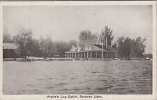 MR ALE PC Delavan Lake WI Waite's Log Cabin UNP c1930s B&W B1579 picture