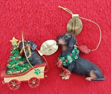 Danbury Mint Dachshund Christmas  Ornament Collection 2 picture
