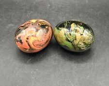 Set Of Two Ceramic Painted Eggs picture