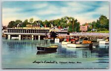 Postcard Hugo's-Kimball's Cohasset Harbor Lobster Fleet Massachusetts Unposted picture