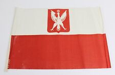 Vintage POLAND Linen Pennant Parade Flag 17 1/2 x 11 1/2 Pre World War 2 ? picture