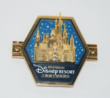 RARE Shanghai Disney Resort Magnet Emblem Heavy Raised Castle Metal picture