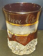 Grove City Ruby Flash Glass Tumbler PA Souvenir Glassware  picture