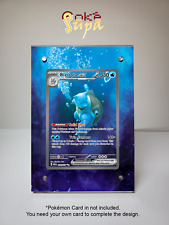Blastoise 200/165- Pokémon card extended artwork magnetic case with stand. picture