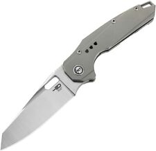 Bestech Knives Nyxie Pocket Knife Framelock Gray Titanium Folding S35VN 2209A picture
