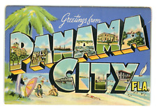 Vintage Postcard Souvenir Folder Panama City Florida Beach Tourism picture