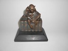 Vintage Chimpanzee Monkey 1932 J.B. Hirsch Bronze Bookend picture
