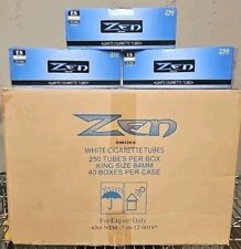 40 Boxes Zen White Light Blue King Size Cigarette Tubes 250ct Box (10,000 Total) picture