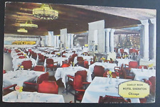 Camelot Room Hotel Sheraton Chicago IL Posted Linen Postcard picture