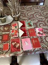 Lot Of 13 Assorted Vintage Valentine Greeting Cards picture