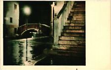 Vintage Postcard- URBAN STREET AT NIGHT 1910 UnPost picture