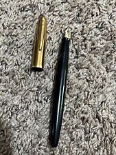 Vintage Eversharp 14k Gold Nib Fountain Pen Black And Gold Rare picture