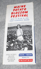 Maine Potato Blossom Festival 1974 brochure ANN DUBEY Maine Potato Blossom Queen picture