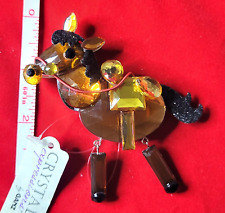 Western Horse Crystal Expressions by Ganz Brown Christmas Ornament Acrylic w tag picture