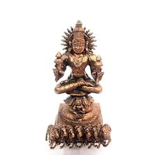 Antique Handmade God Surya Narayana On Chariot Copper Statue Rich Patina 11 Cm picture