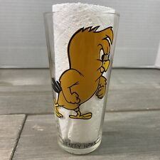 VTG 1973 Pepsi Collectors Glass Looney Tunes Henery Hawk Black Letters picture