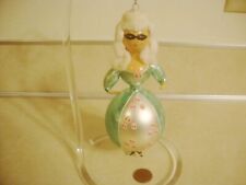 Italy Glass Blown Victorian Lady Spun Cotton Hair Christmas Ornament De Carlini picture