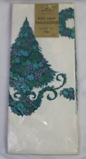 New Vintage Table Cover by Hallmark Retro Christmas Tree Holiday Paper 60 x 102 picture