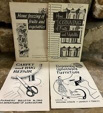 Vintage Set of 4 1950s-1960s Agricultural Extension Booklets, Freezing, Canning picture