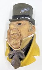 Bossons Mr. Micawber 1964 England Chalkware Head Wall Hanger Figure Art Dickens picture