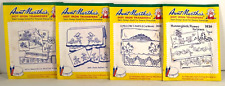 Lot of 4 Aunt Martha's Hot Iron Transfers for Embroidery & More Variety Designs picture