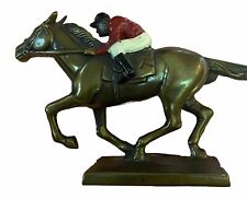 Antique K&O Horse Racing Jockey Art Statue EQUESTRIAN  - Phoebus, Va Collectible picture