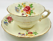 PRETTY TUSCAN FLORAL CUP & SAUCER; 8378A picture
