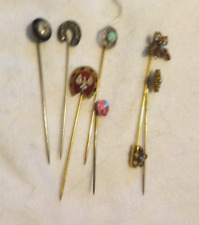 Group of quality vintage stick/hat pins- at least one 14ktAll for one picture
