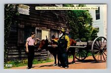 St Augustine FL-Florida, Oldest Wooden Schoolhouse, Antique, Vintage Postcard picture