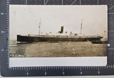Vintage 1911 B&W RPPC Postcard SS Bear Ship Nautical Theme picture