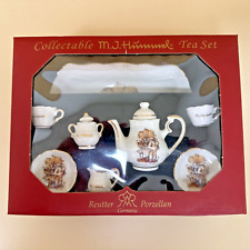 Reutter Porzellan Germany - M. J. Hummel Spring 3 Sisters Miniature Tea Set picture
