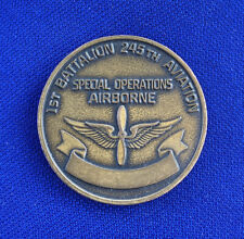 c.1980 DARKNESS Army Special Operations Airborne SOAR 1st BN Challenge Coin VTG picture