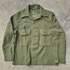 Vintage 1950s Korean War Era US Army OG-108 Wool Field Shirt Sz Medium picture