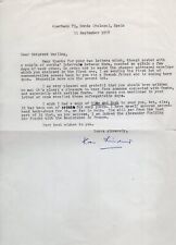  WW2 SOE in France & Crete veteran Xan Fielding signed letter picture