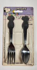 VINTAGE SNOOPY YOUTH SIZE STAINLESS FLATWARE SET 1958/1965 DANARA INT. #44498  picture