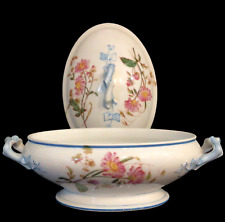 LIMOGES FRANCE COVERED DISH DELINIERES & GUERY  ANTIQUE 1860'S 11 1/2