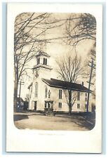 c1910's Methodist Church Monson Massachusetts MA RPPC Photo Postcard picture
