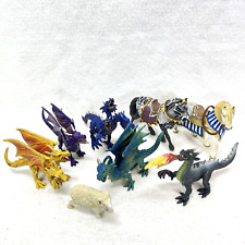 Lot Of 8 - Schleich Medieval Horses and Papo Dragons Sheep Figures Play picture