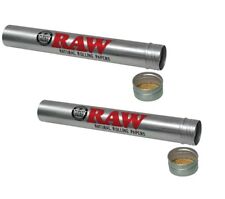 RAW Aluminum King Size 109MM - 2 Storage TUBES - Cone Cigar Holder  picture