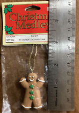 Vintage Small Gingerbread Figure Ornament Christmas Medley Figurine picture