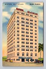 Miami FL-Florida, Hotel Alcazar, Advertisement, Antique, Vintage Postcard picture