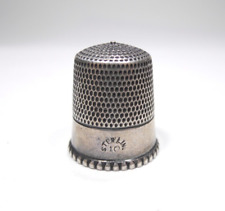 ANTIQUE STERLING SILVER 925 ANTIQUE VICTORIAN ERA SIZE 10 SEWING THIMBLE picture